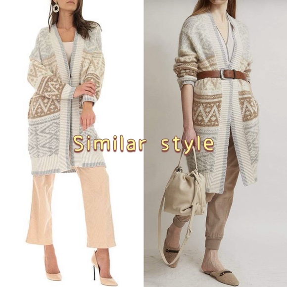 Joie Women’s Nordic Open Cardigan Slub Long Duster Sweater in Cream Color XS - Picture 5 of 5